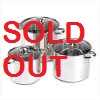 STAINLESS STEEL STOCK POT SET - STAINLESS STEEL COOKWARE - KITCHEN ITEMS