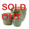 GREEN VICTORIAN CERAMIC PLANTERS - Tea Rose Garden Planter Trio