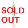SILVER TONE PIPE WINDCHIMES - CLASSIC BLEACH WOOD WINDCHIME