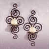 UNUSUAL CANDLEHOLDER - set of wrought iron candle holders