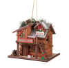 HOLIDAY GENERAL STORE BIRDHOUSE - WOOD HOLIDAY GENERAL STORE BIRDHOUSES