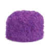 FUZZY PURPLE OTTOMAN POUF - POLYESTER FUZZY ORCHID OTTOMAN POUF