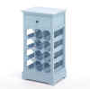 SOMERSET BLUE WINE CABINET - WOOD WINE CABINET
