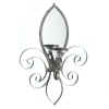 FLEUR-DE-LIS MIRRORED WALL SCONCE - IRON MIRRORED WALL SCONCE