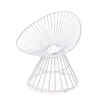 WHITE PATIO LOUNGE CHAIR - METAL IRON WHITE LOUNGE CHAIR