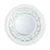 WHITE IVY WALL MIRROR - WOODEN WHITE WALL MIRROR