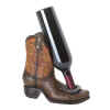 COWBOY BOOT WINE BOTTLE HOLDER - POLYRESIN BOOT WINE BOTTLE HOLDER - COUNTRY DECOR
