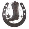BOOT WALL DECOR - WESTERN STYLE DECOR - COWBOY BOOT - STAR MOTIF DECOR