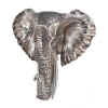 ELEPHANT BUST PLAQUE - POLYRESIN ELEPHANT WALL MOUNTED HEAD PLAQUE
