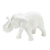 SMALL WHITE CERAMIC ELEPHANT - ELEPHANT STATUE DECOR