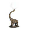 TRUMPETING ELEPHANT GLOBE LAMP - POLYRESIN ELEPHANT GLOBE LAMP