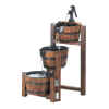 APPLE BARREL CASCADING FOUNTAIN - OLD FASHION WATER PUMP OUTDOOR FOUNTAIN