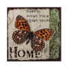 HOME BUTTERFLY 3-D WALL ART - BUTTERFLY MOTIF HOME MESSAGE WALL ART