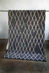 DIAMOND GRAY WOOL RUG 91" x 24" - DIAMOND DARK GRAY WOOL RUG